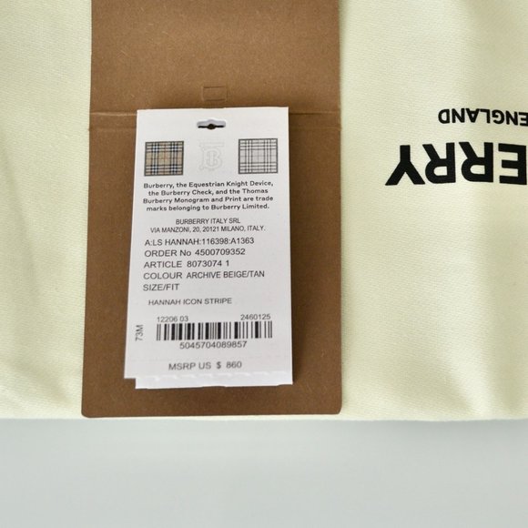 NWT BURBERRY ICON STRIP HANNAH LEATHER TRIM CROSSBODY WALLET BAG - Picture 4 of 7